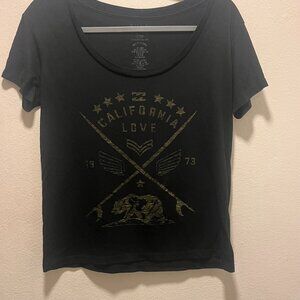 Billabong Women's California Love Bear T-Shirt Short Sleeve Stretch Size Medium